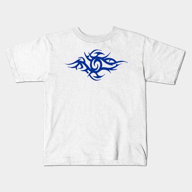 BLUE EYES TRIBAL Kids T-Shirt by asepsarifudin09